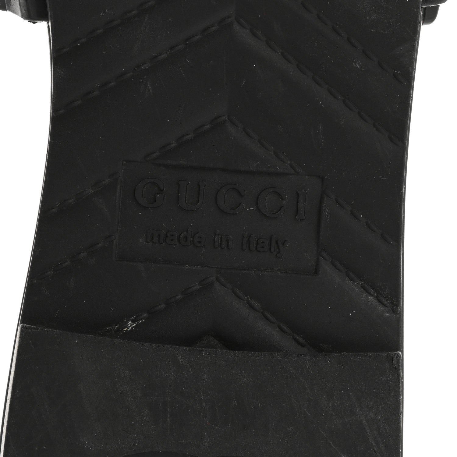 Gucci Rubber Womens Slide Sandals 38 Black 8 of 12
