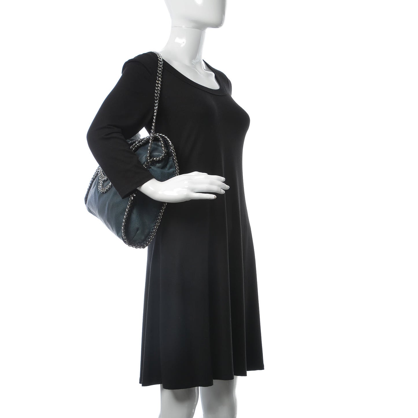 Shaggy Deer Falabella Fold Over Tote Blue