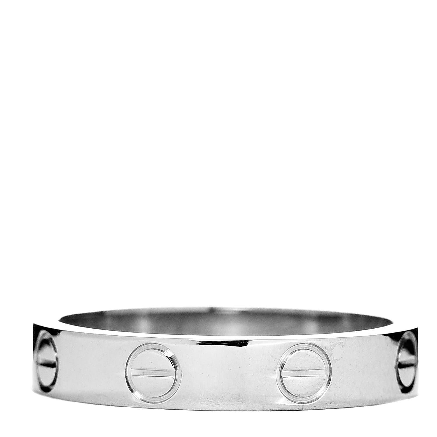 Cartier 18K White Gold 3.5mm LOVE Wedding Band Ring 51 5.75 3 of 5