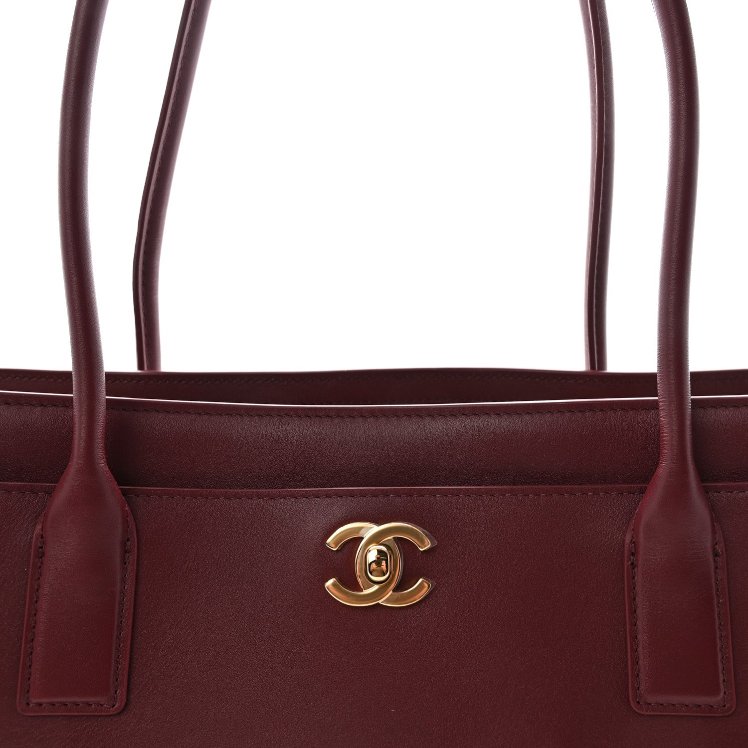 Chanel Calfskin Archetype Small Shopping Tote Dark Burgundy 8 of 10