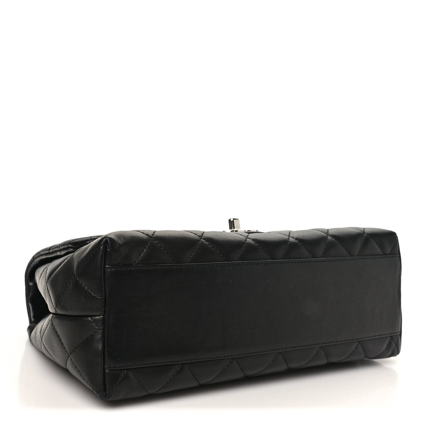 Lambskin Quilted Medium Kelly Flap Bag Black Black