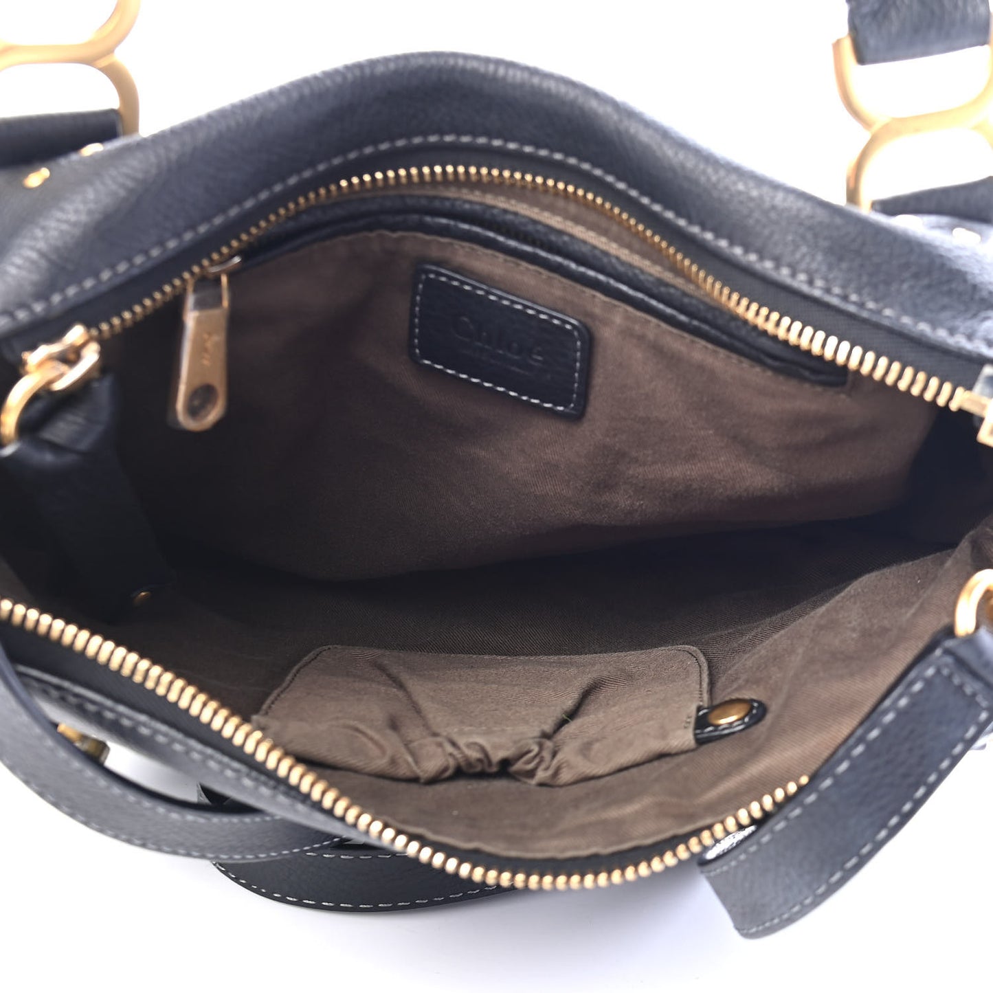 Calfskin Medium Marcie Satchel Black