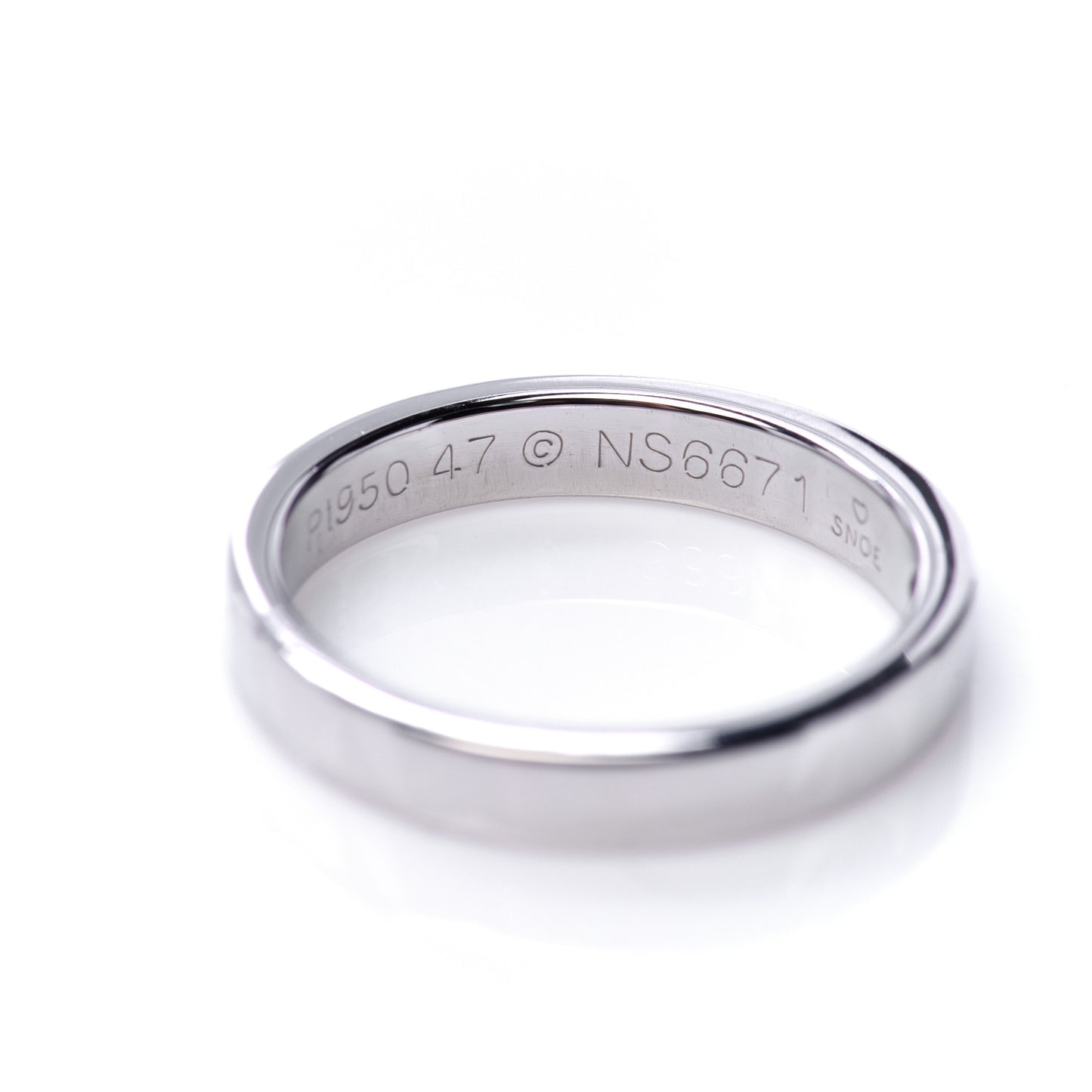 Platinum Diamond 3mm C De Cartier Wedding Band Ring 47 4