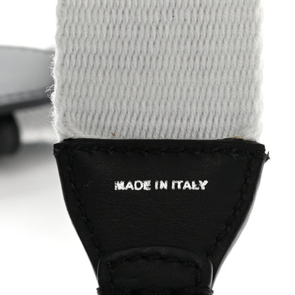 Fendi Canvas Calfskin FF 1974 Studded Strap You Black White 4 of 8