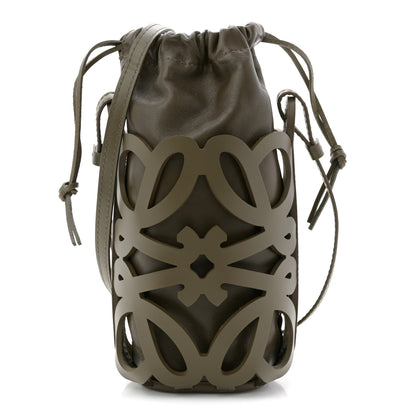Loewe Nappa Calfskin Cutout Anagram Pocket Crossbody Bag Olive 1 of 10