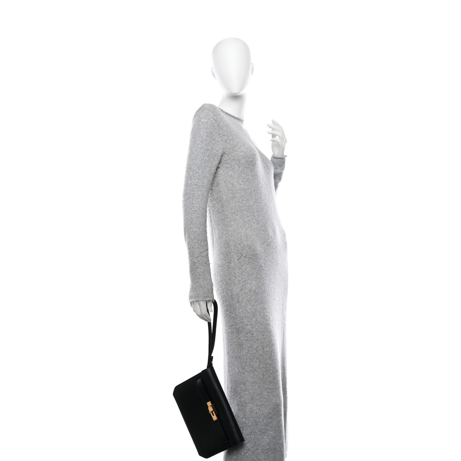 Hermes Epsom Kelly Depeches 25 Pouch Black 2 of 10