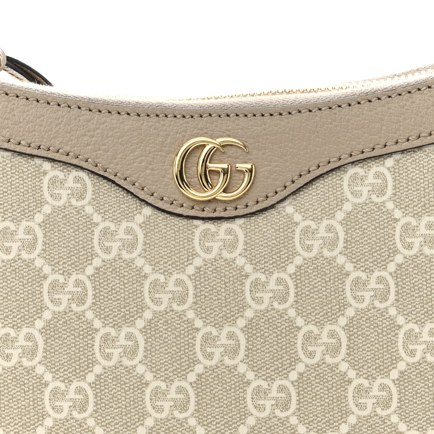 Gucci GG Supreme Monogram Textured Dollar Calfskin Small Ophidia Hobo Beige Mystic White Oatmeal 9 of 14