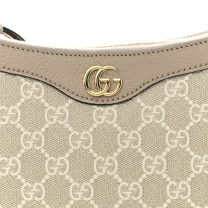Gucci GG Supreme Monogram Textured Dollar Calfskin Small Ophidia Hobo Beige Mystic White Oatmeal 9 of 14