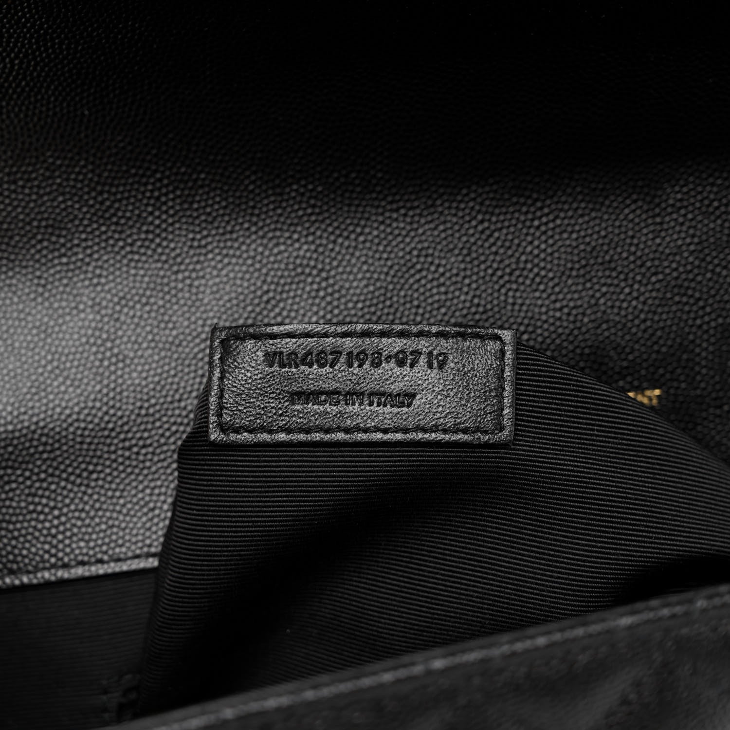 Saint Laurent Grain De Poudre Textured Mixed Matelasse Large Triquilt Monogram Satchel Black 7 of 15