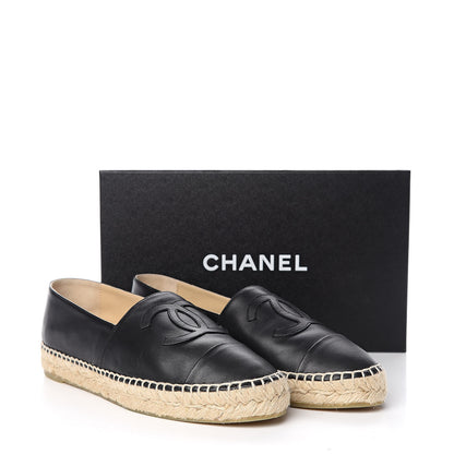 Chanel Lambskin CC Espadrilles 39 Black 11 of 11