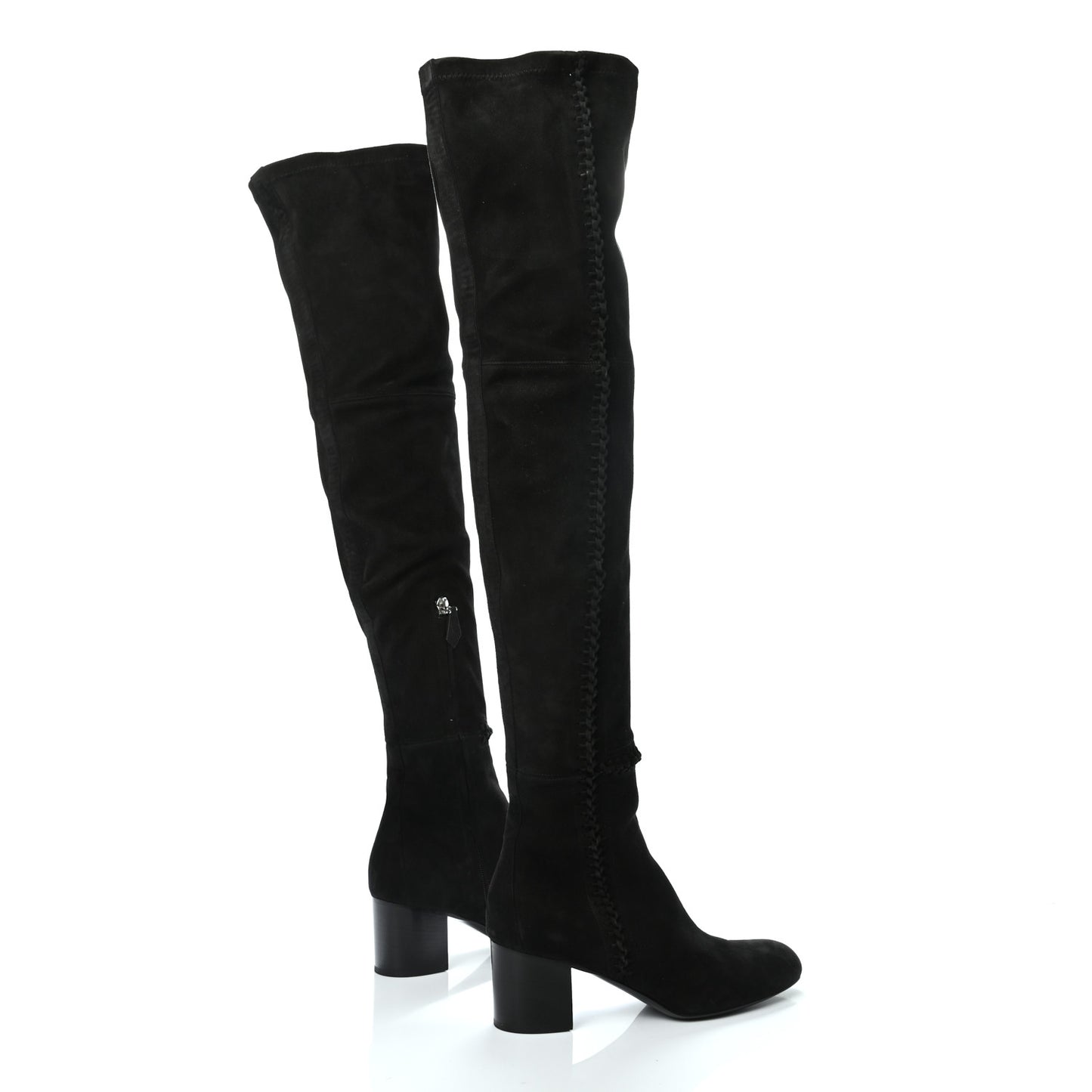 Suede Goatskin Decibel Thigh-High Boots 37.5 Black