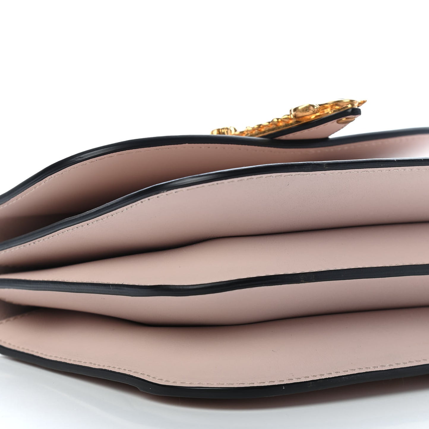 Vitello Barocco Virtus Small Top Handle Shoulder Bag Pink