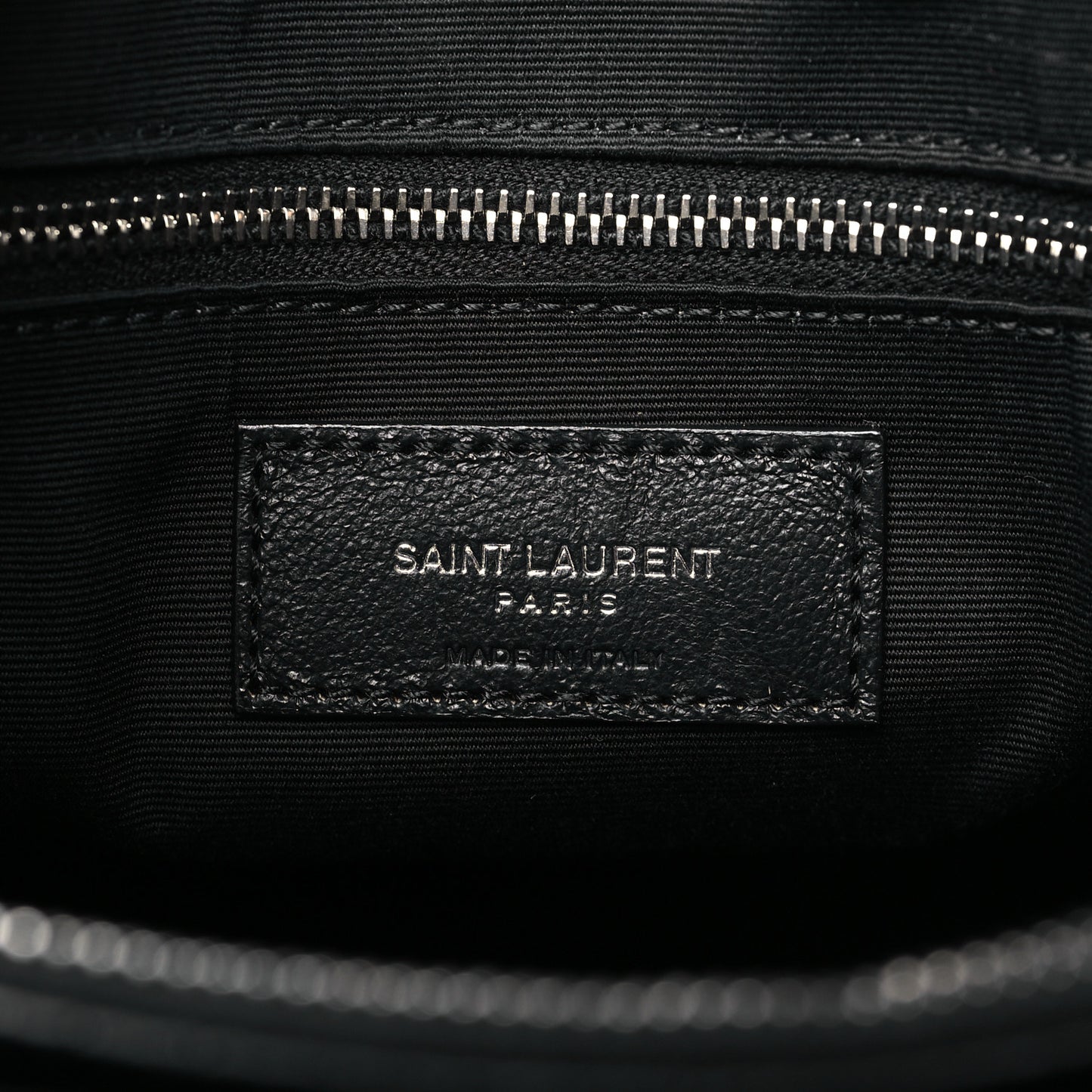 Calfskin Y Quilted Monogram Large Loulou Chain Satchel Black