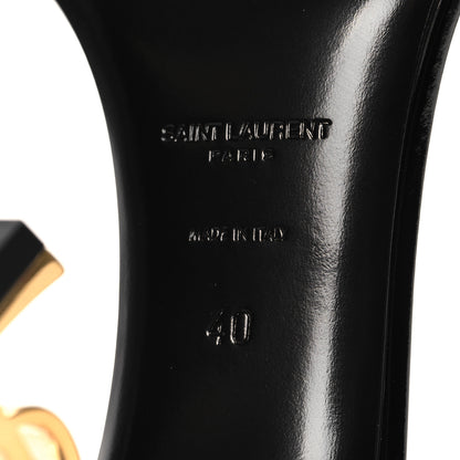Saint Laurent Patent Calfskin Opyum 85 Sandals 40 Black 8 of 10