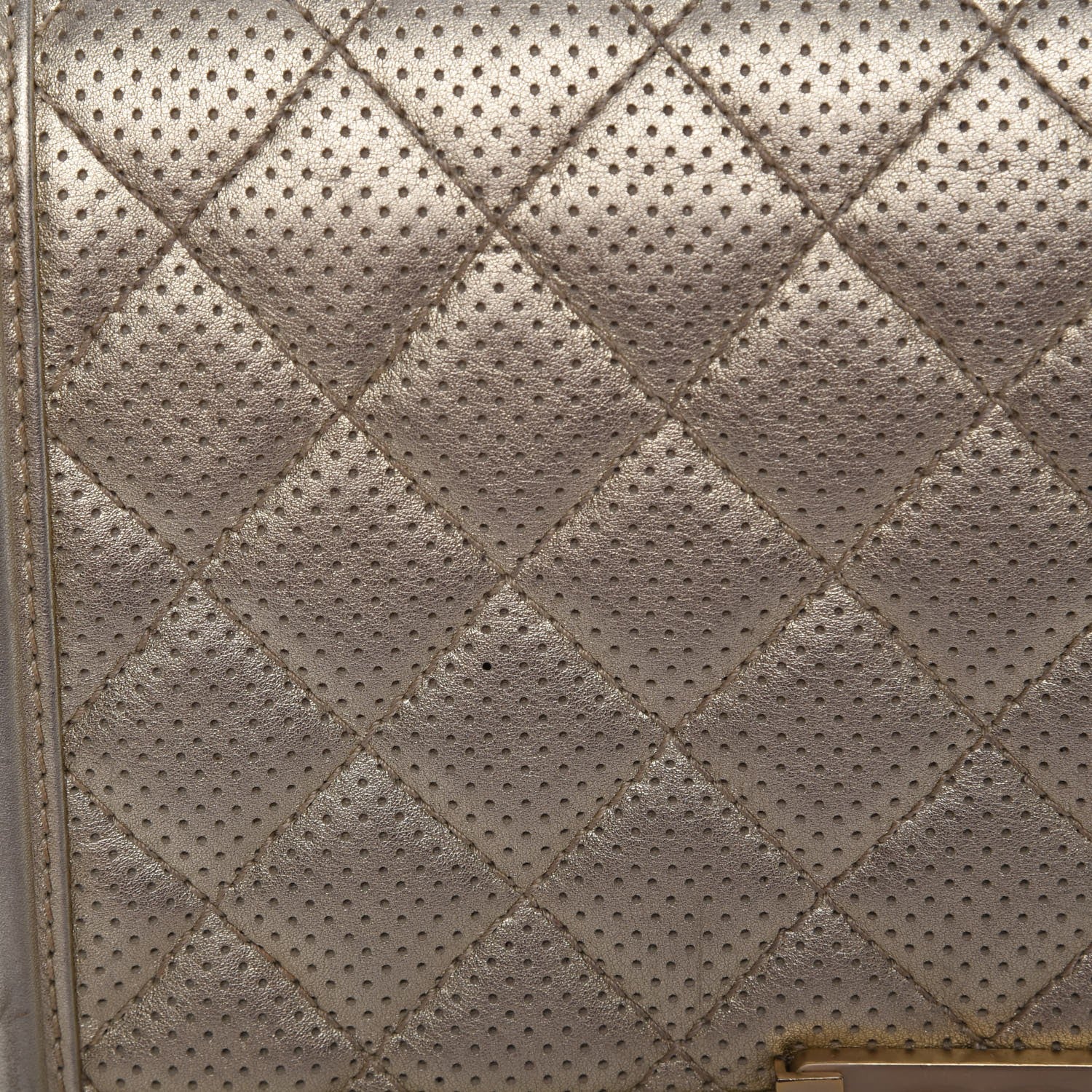 Chanel Lambskin Perforated Quilted New Medium Boy Flap Gold 11 of 22