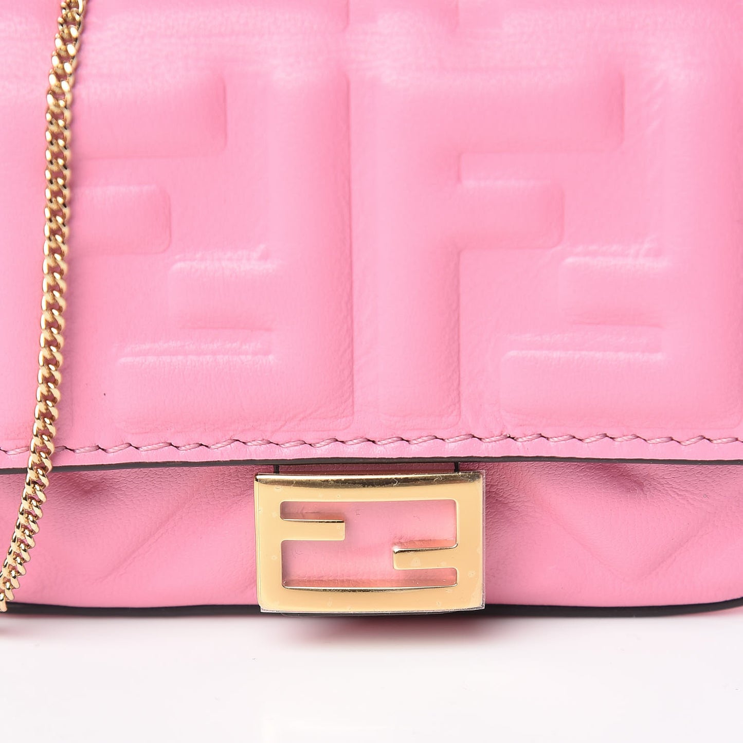 Nappa Matisse FF Embossed Nano Baguette Charm Lollypop