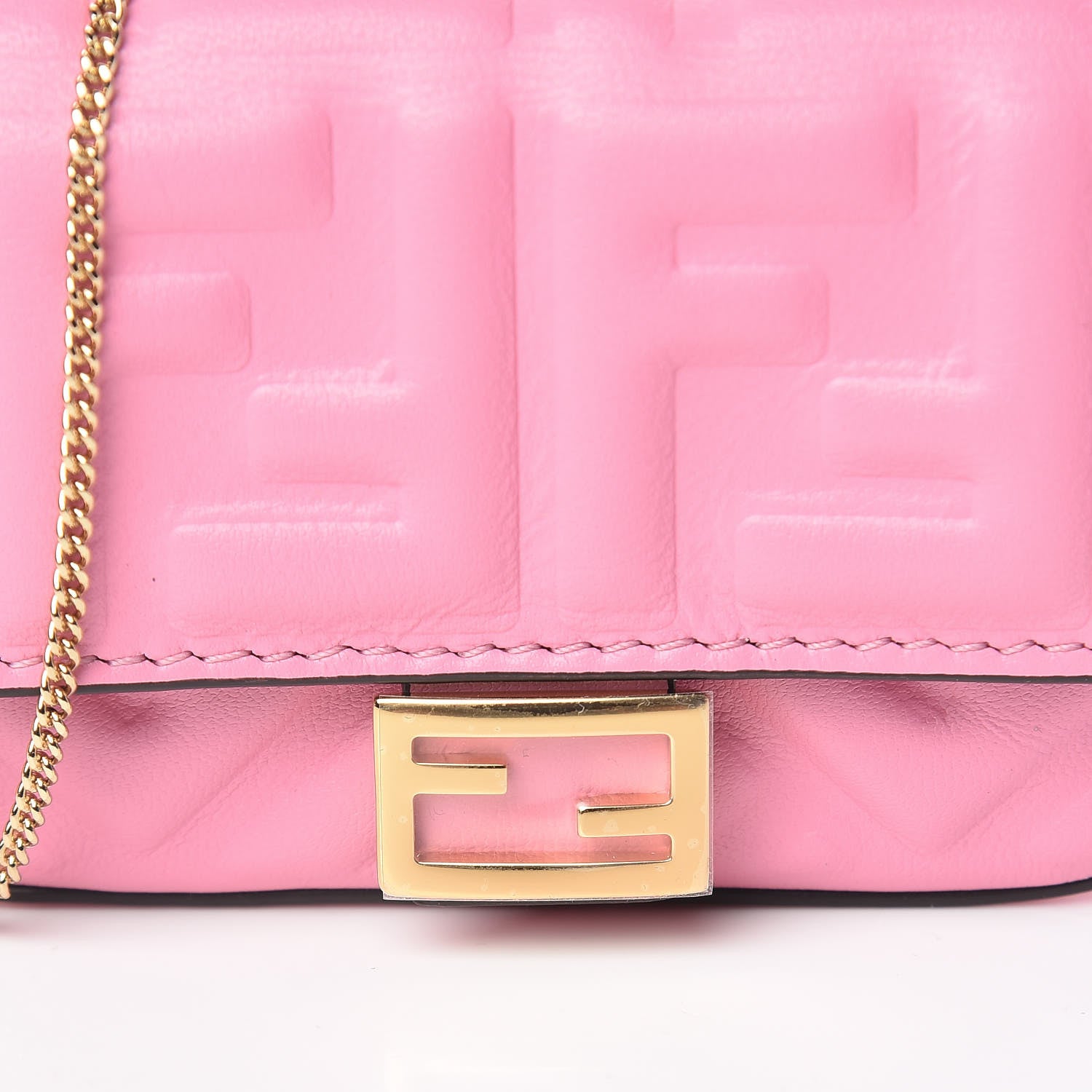 Fendi Nappa Matisse FF Embossed Nano Baguette Charm Lollypop 9 of 10