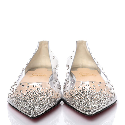 Christian Louboutin PVC Specchio Degrastrass Flats 35 Silver 2 of 7