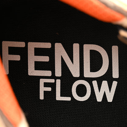 Fendi Fabric Calfskin Rubber Transparent Mens Fendi Flow Low Top Sneakers 12 Beige Tartufo 6 of 11