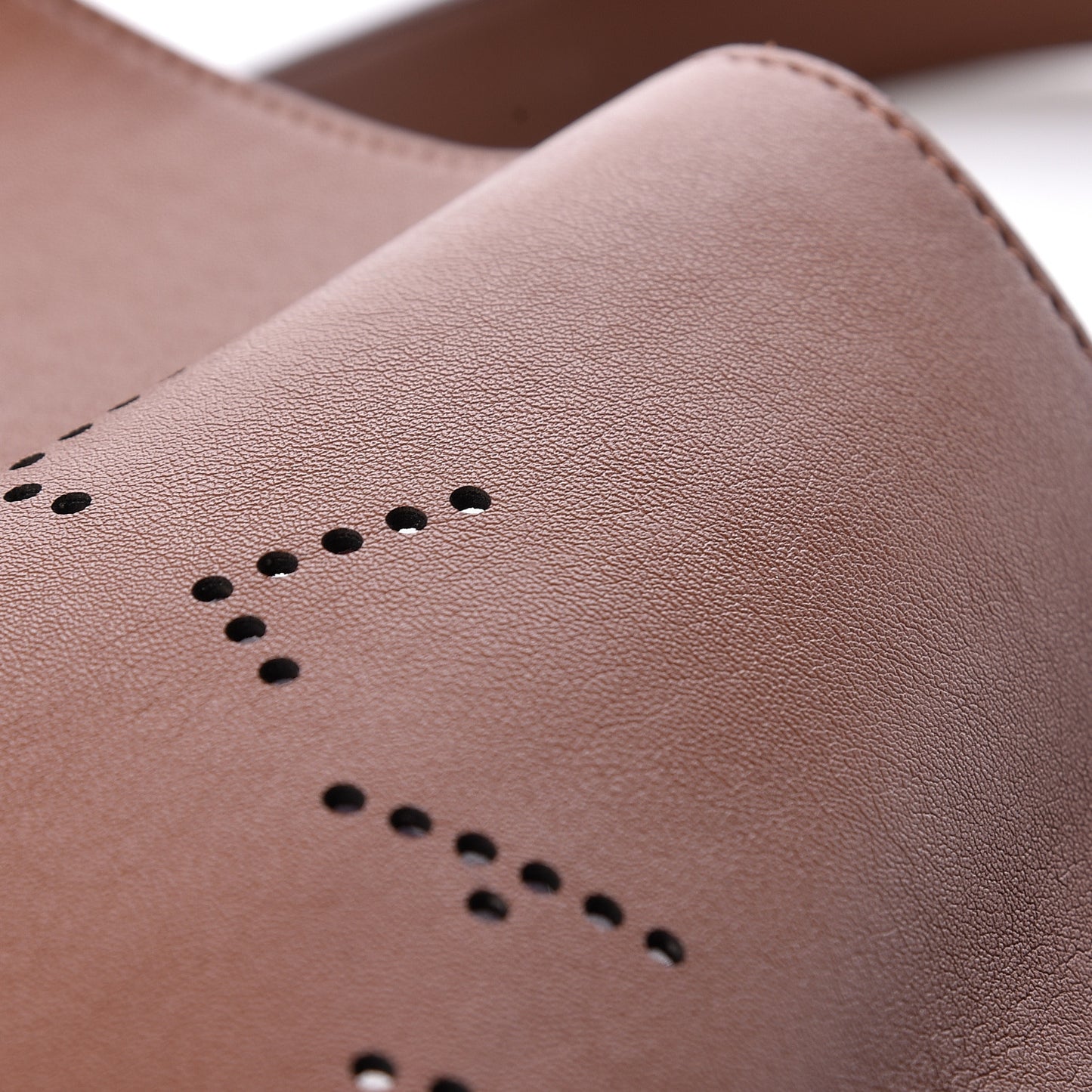 Eco Alter Nappa East West Perforated Tote Brown
