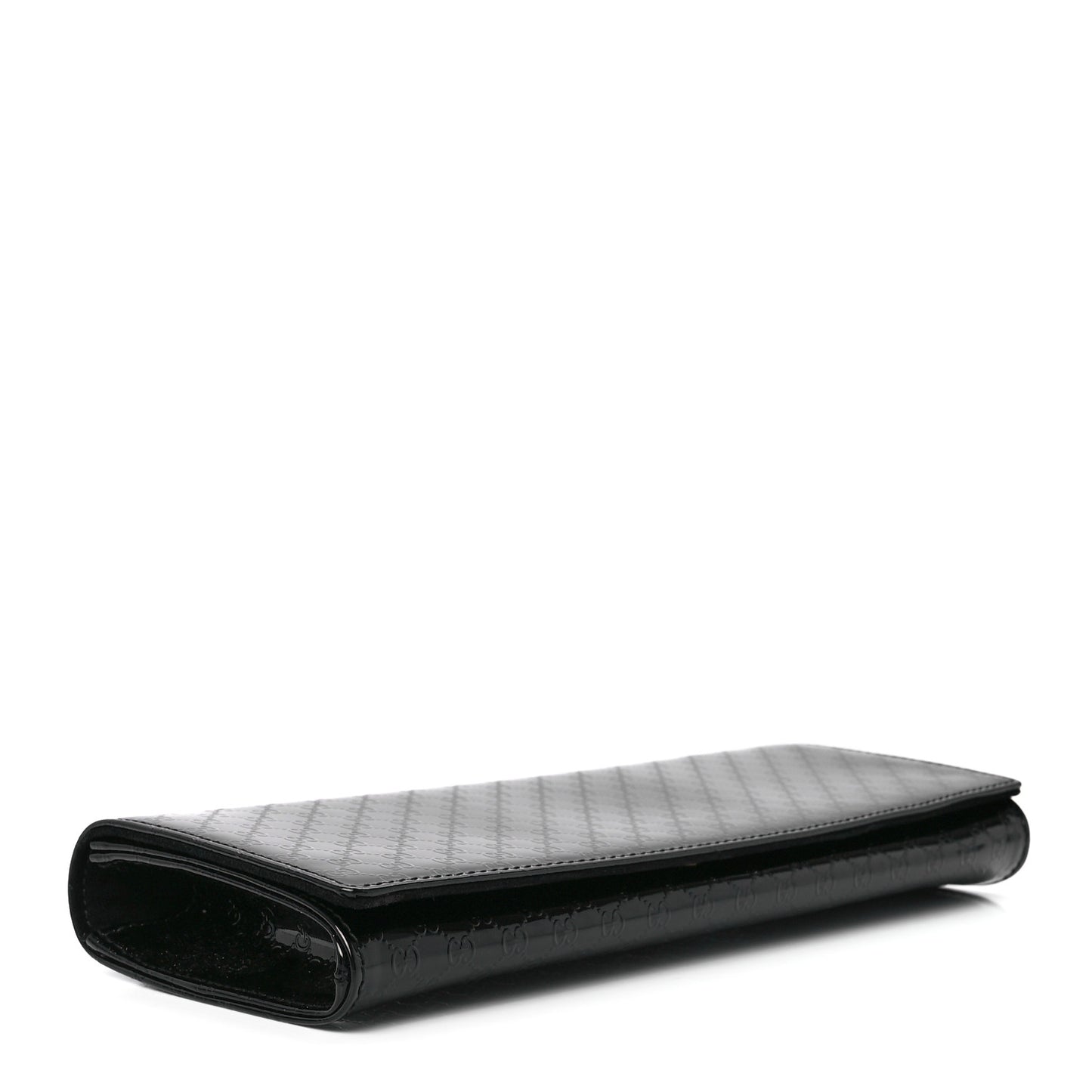 Patent Microguccissima Small Broadway Clutch Black