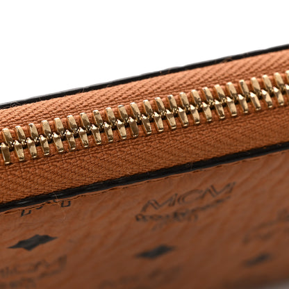 MCM Visetos Large Zip Around Wallet Cognac 7 of 8