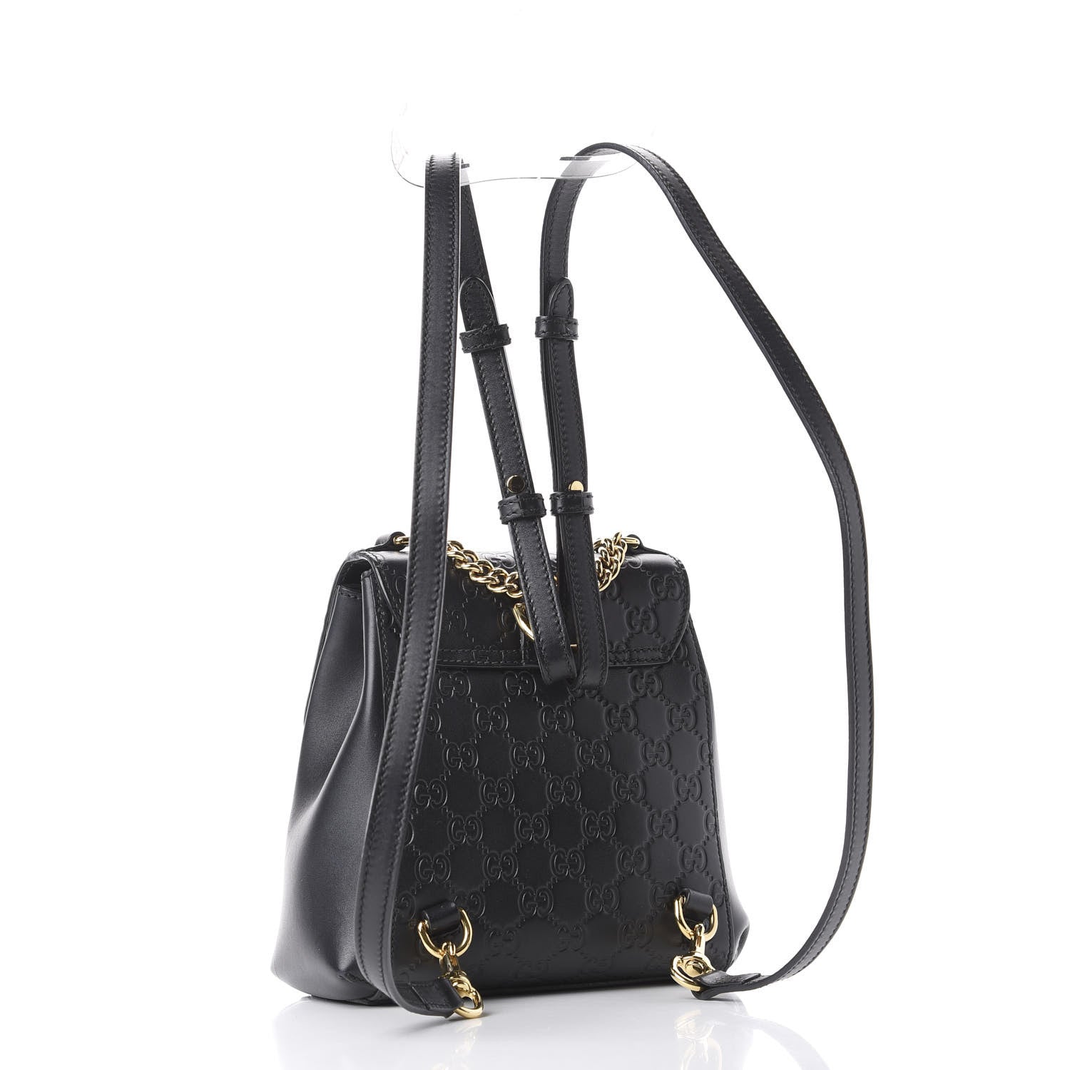Gucci Guccissima Signature Padlock Backpack Black 2 of 9