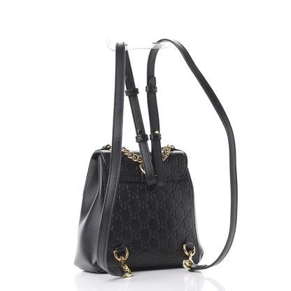 Gucci Guccissima Signature Padlock Backpack Black 2 of 9