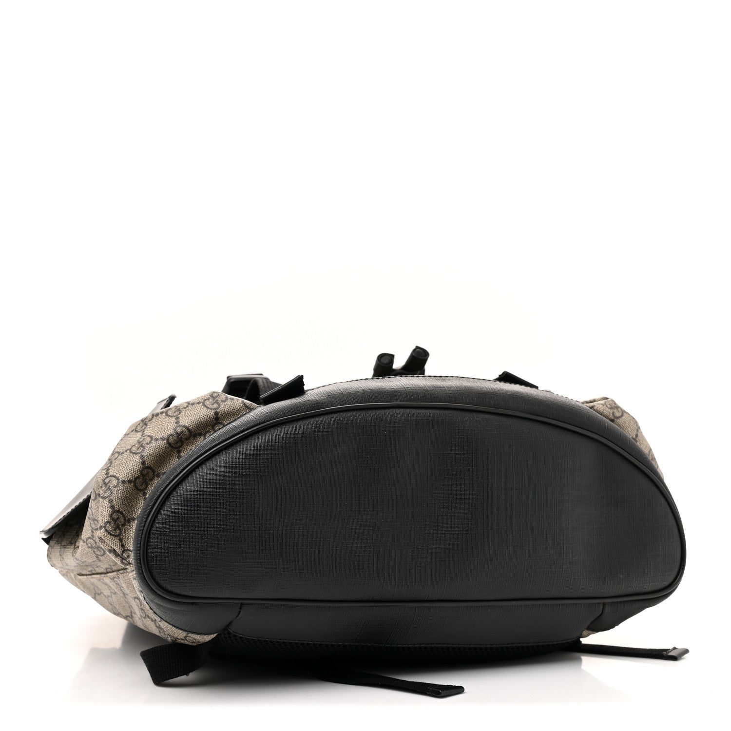 Gucci Soft GG Supreme Monogram Double Buckle Backpack Beige Black 4 of 13