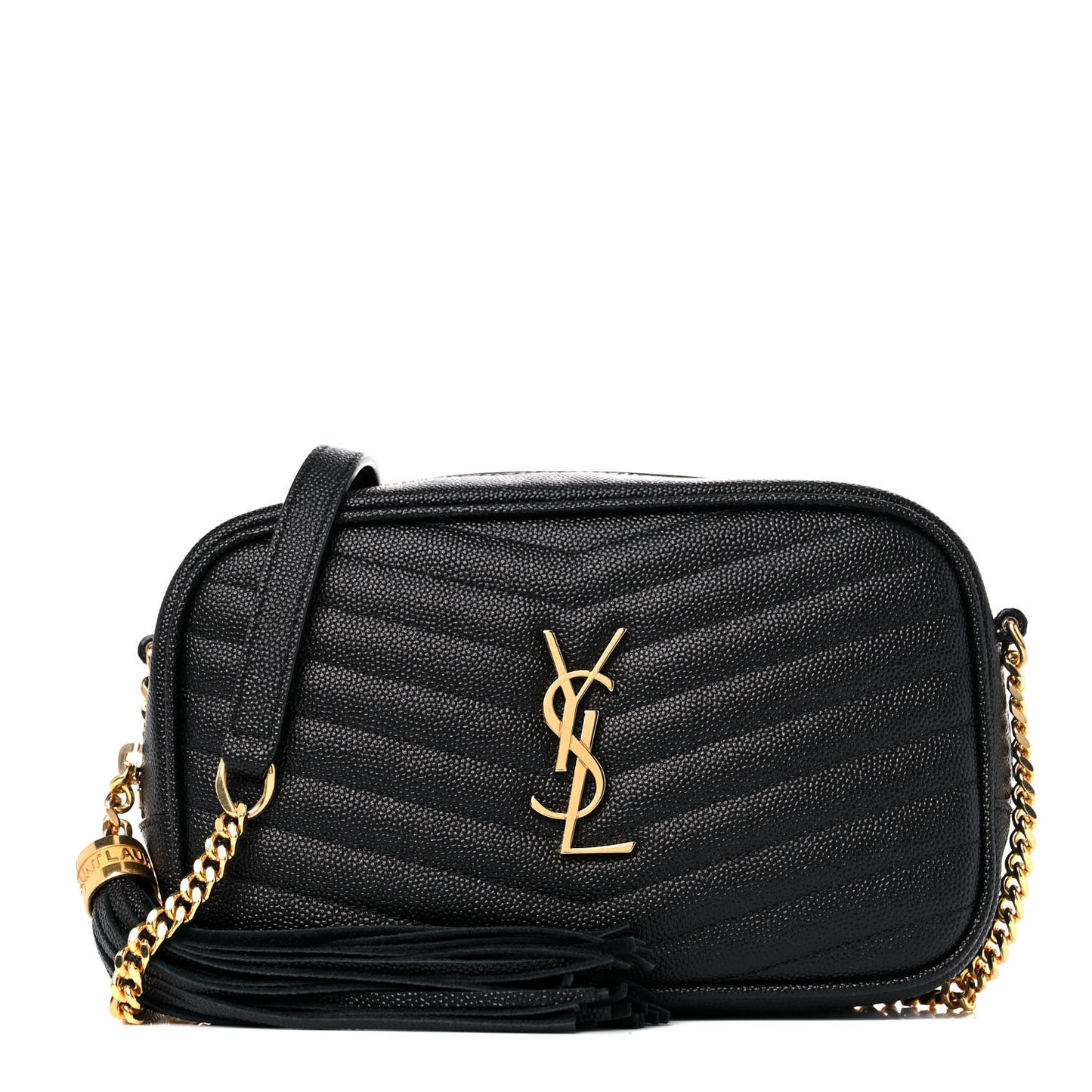 Grain De Poudre Matelasse Monogram Mini Lou Camera Bag Black