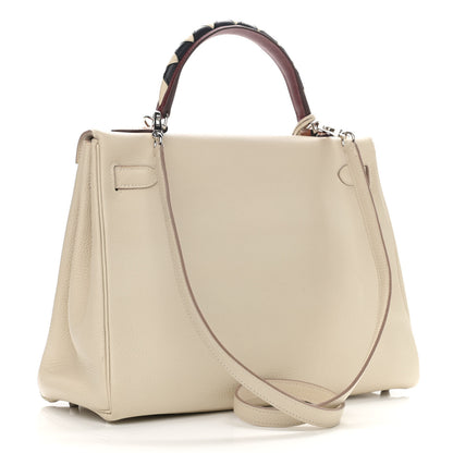 Hermes Togo Au Galop Kelly Retourne 32 Craie Rouge H Fauve Black 3 of 12