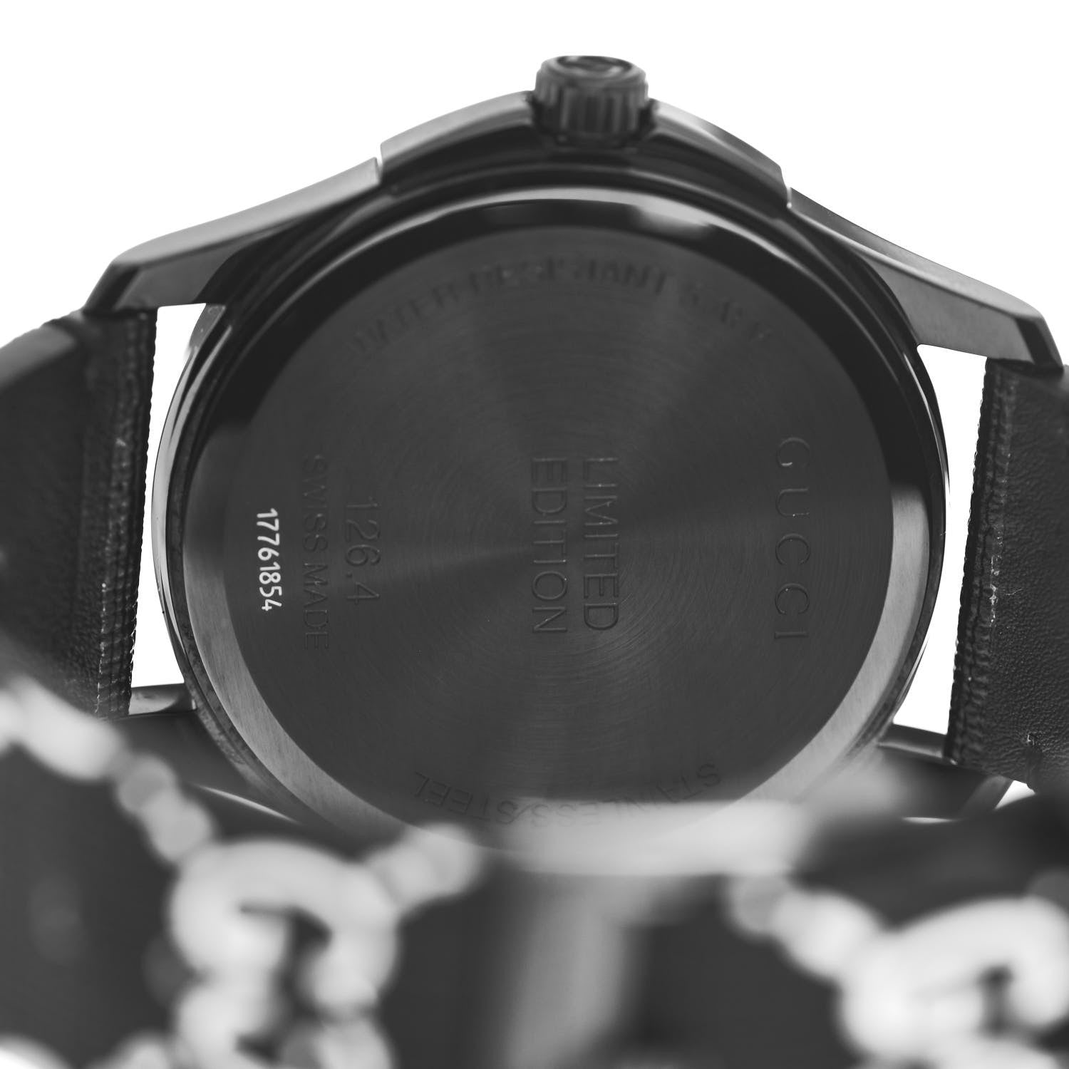 Gucci PVD Stainless Steel Canvas 38mm G-Timeless Ghost Quartz Watch Black 4 of 4