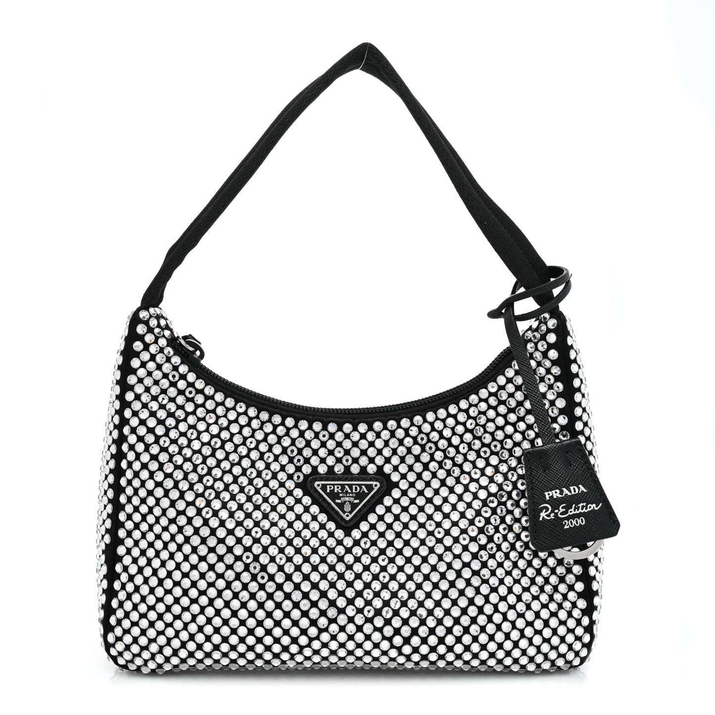 Satin Crystal Mini Re-Edition 2000 Bag Cristal