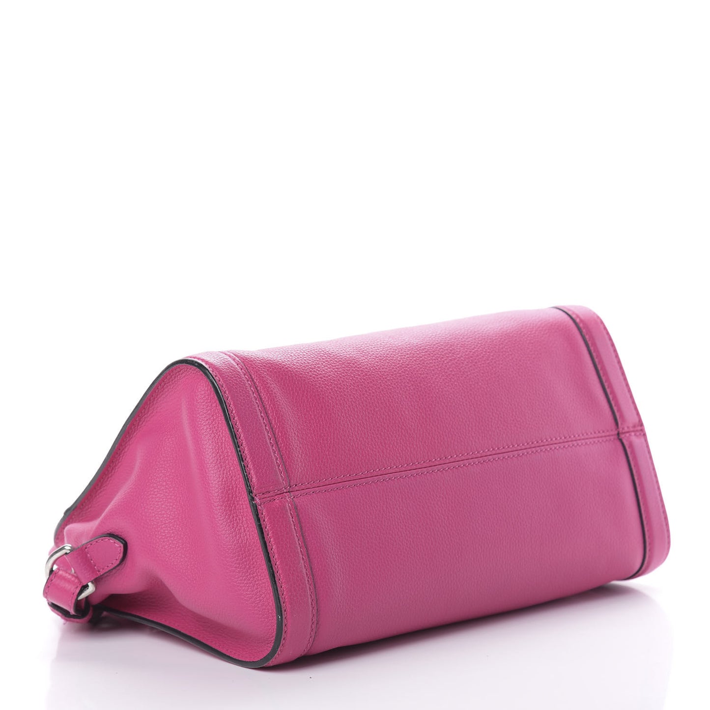 Pebbled Calfskin Small Skull Padlock Zip Around Tote Bouganville