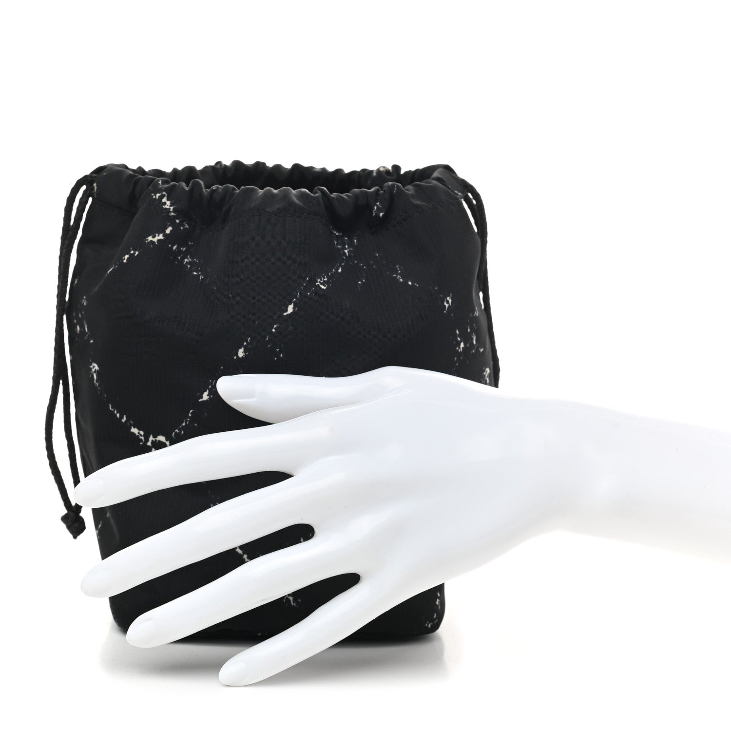 Chanel Nylon Travel Drawstring Bag Black 2 of 6