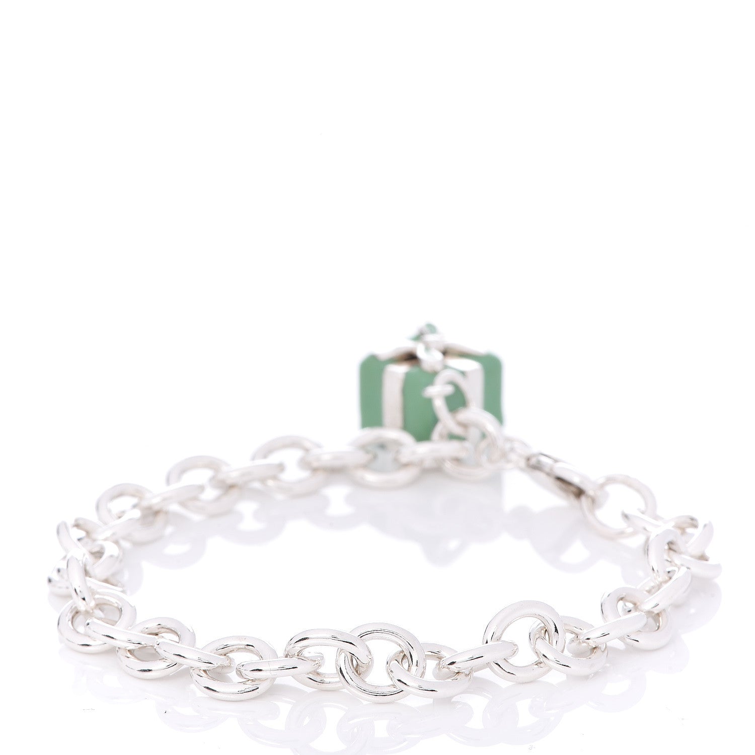 Tiffany Sterling Silver Enamel Blue Box Charm Bracelet 3 of 4