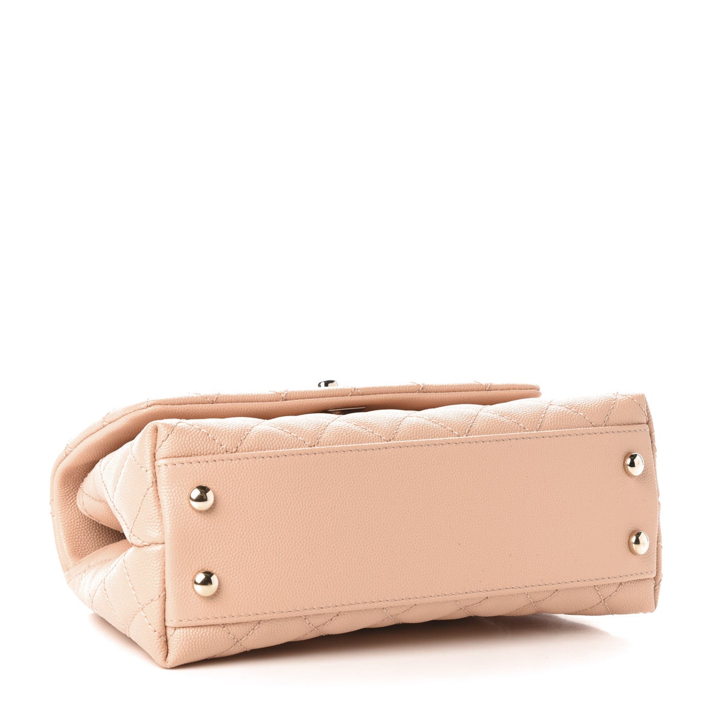 Caviar Quilted Mini Coco Handle Flap Light Pink