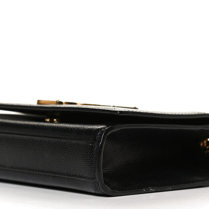 Saint Laurent Grain De Poudre Small Monogram Kate Satchel Black 11 of 14