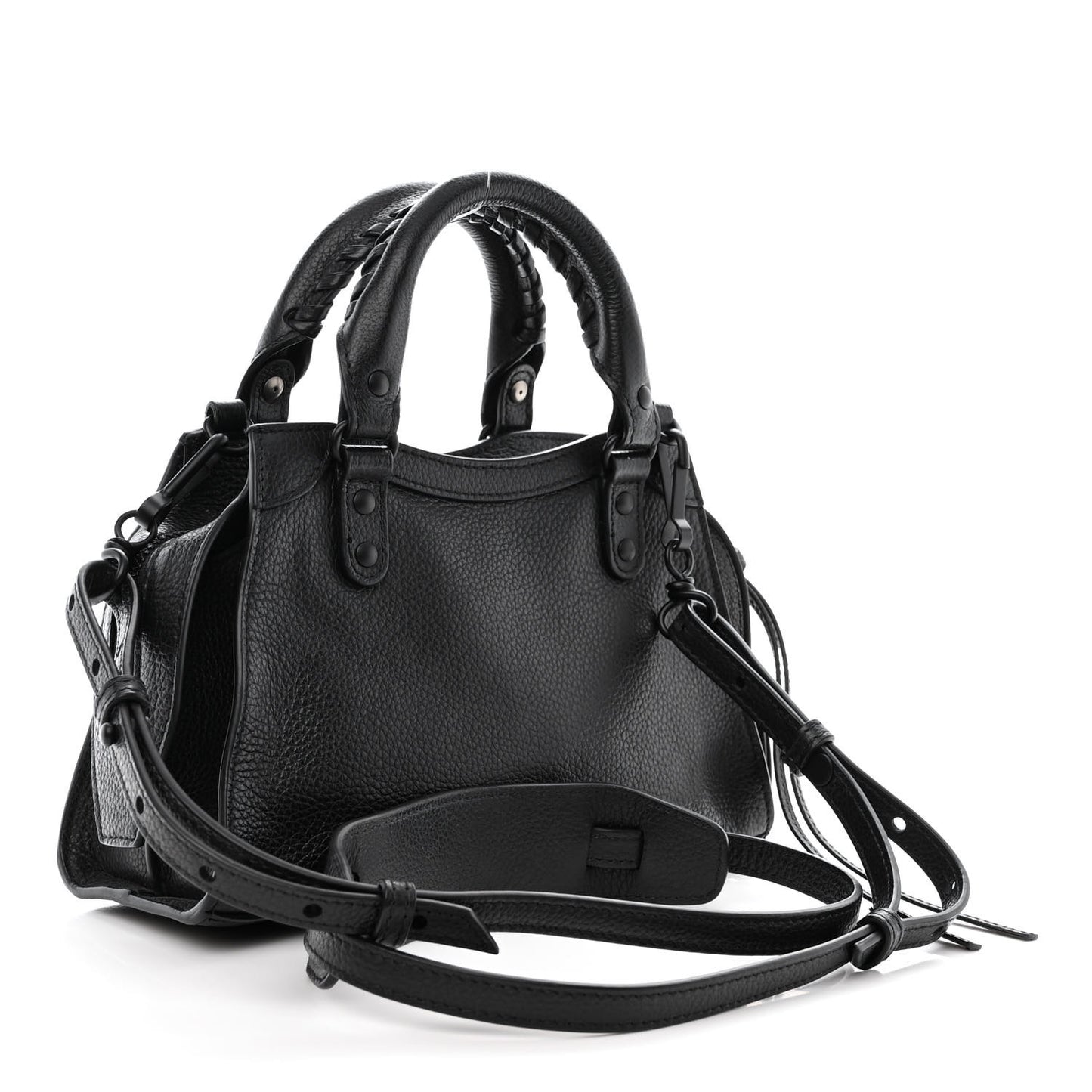 Grained Calfskin Neo Classic Black Hardware Mini City Black