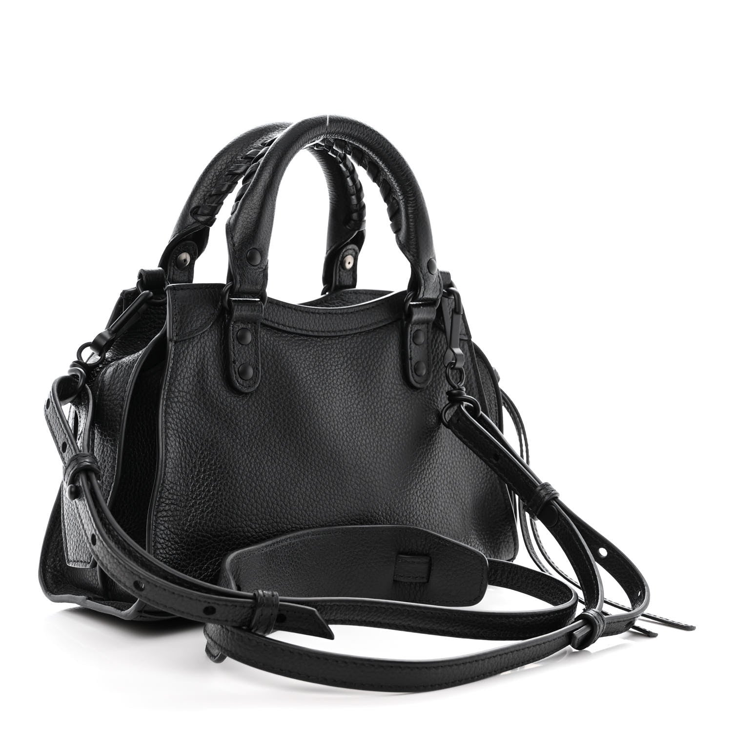 Balenciaga Grained Calfskin Neo Classic Black Hardware Mini City Black 3 of 10