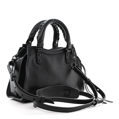 Balenciaga Grained Calfskin Neo Classic Black Hardware Mini City Black 3 of 10