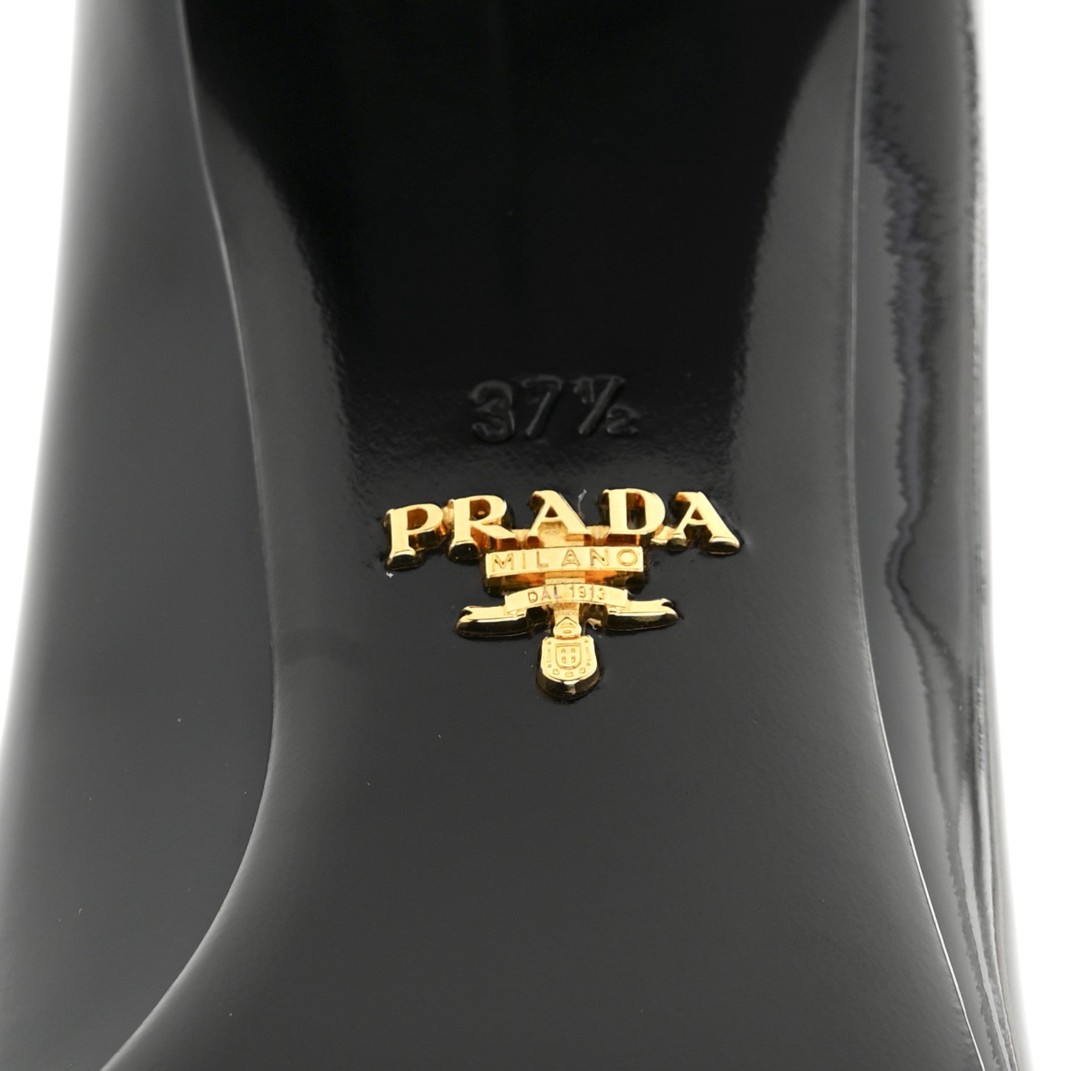 Prada Spazzolato Bow Pumps 37.5 Black 9 of 10