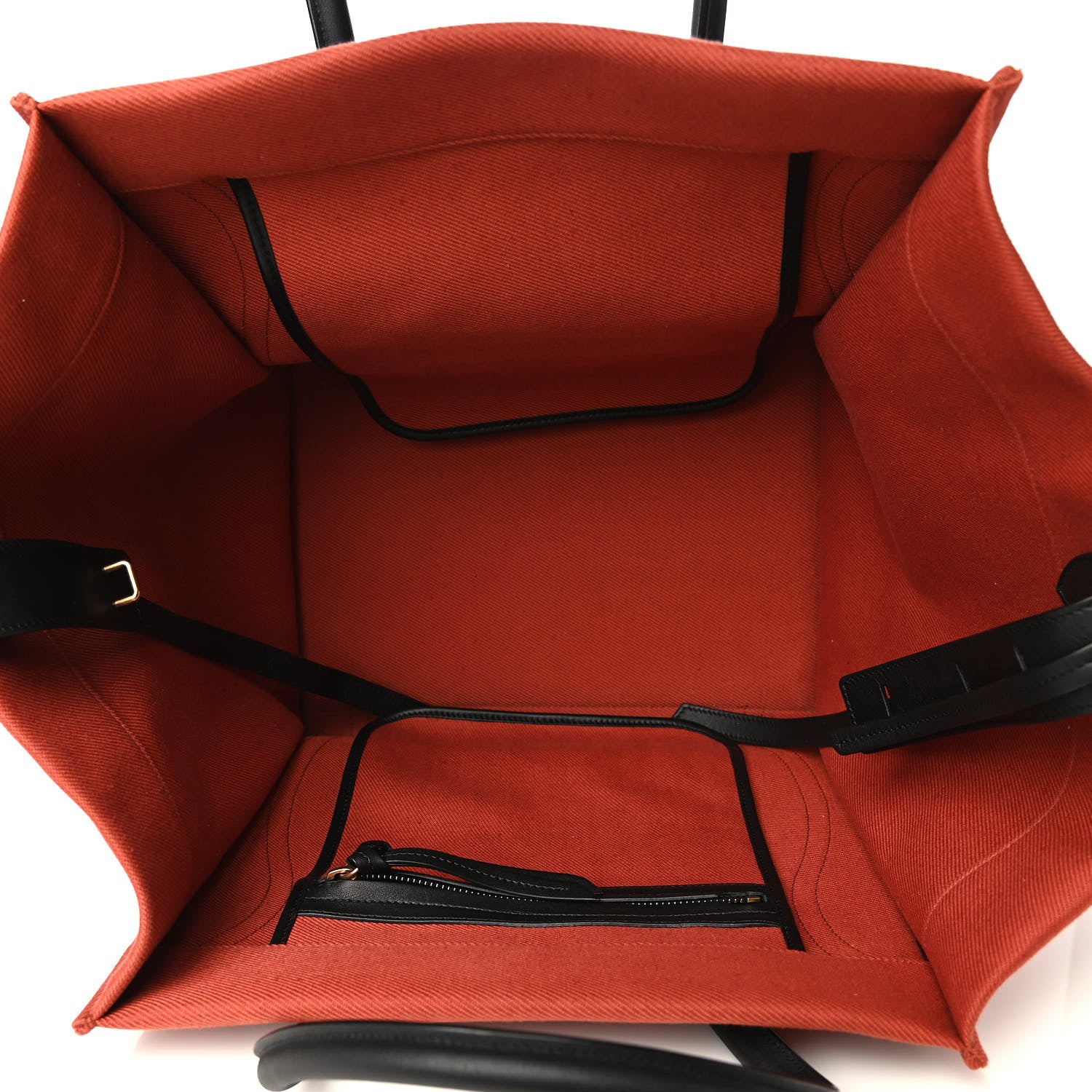 Celine Cotton Canvas Medium Phantom Luggage Rust Orange 4 of 4