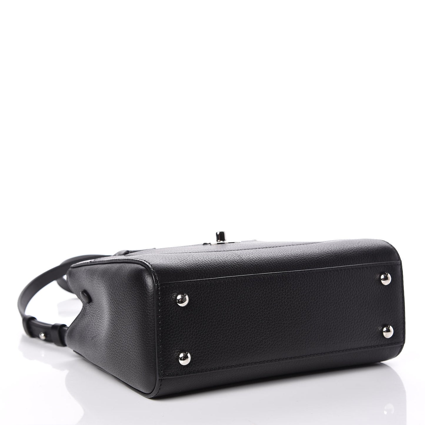 Grained Calfskin Mini Neo Executive Shopper Tote Black