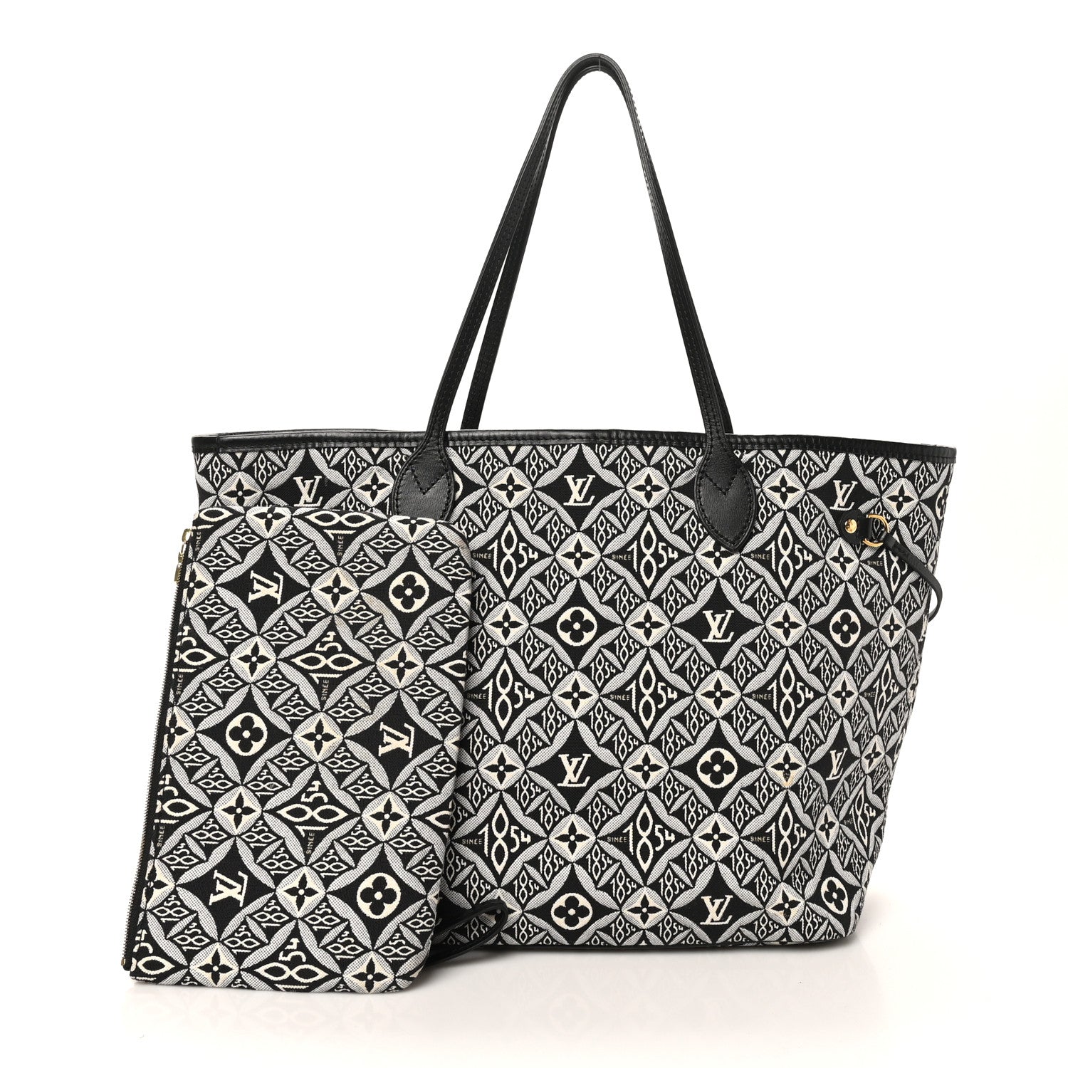 Louis Vuitton Jacquard Since 1854 Neverfull MM Grey 2 of 10