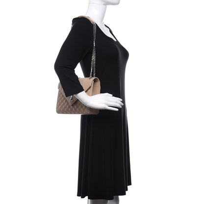 Saint Laurent Grain De Poudre Textured Mixed Matelasse Medium Triquilt Monogram Satchel Dark Beige 2 of 11