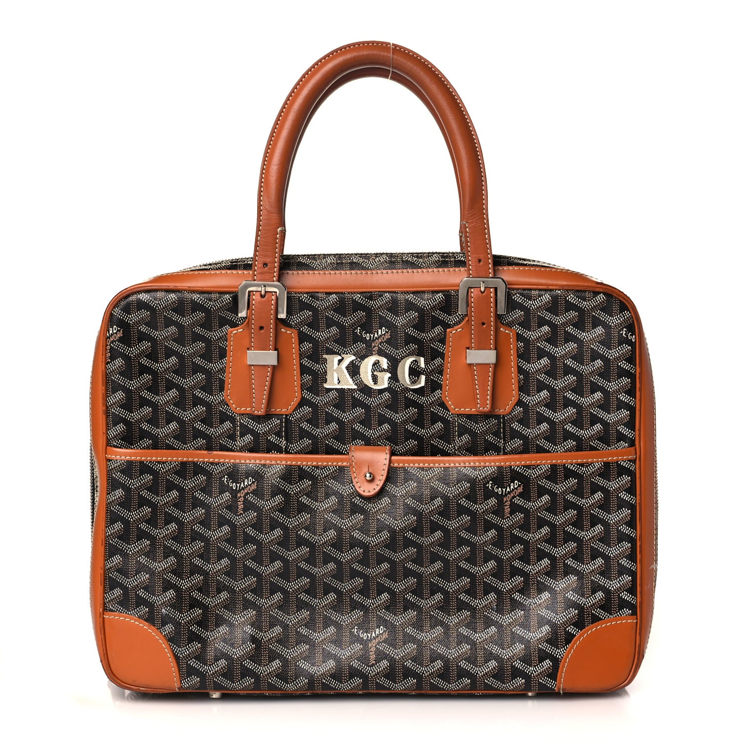 Goyardine Ambassade PM Briefcase Black Gold