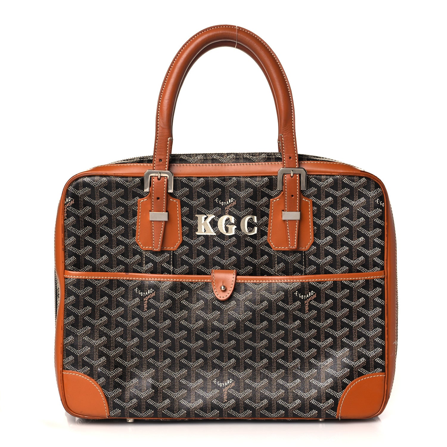 Goyard Goyardine Ambassade PM Briefcase Black Gold 1 of 19