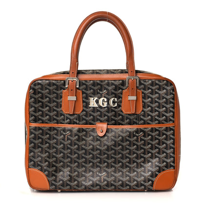 Goyard Goyardine Ambassade PM Briefcase Black Gold 1 of 19