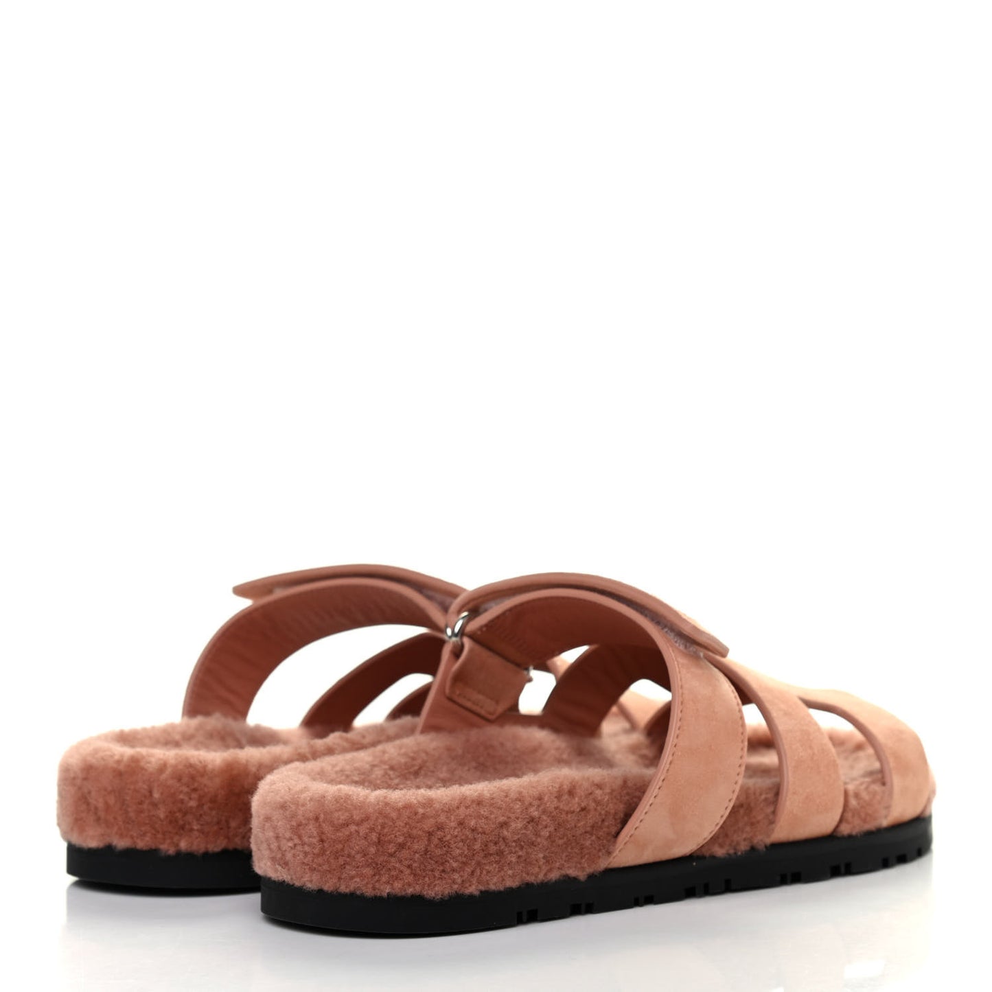 Suede Goatskin Woolskin Womens Chypre Sandals 38 Rose Aube